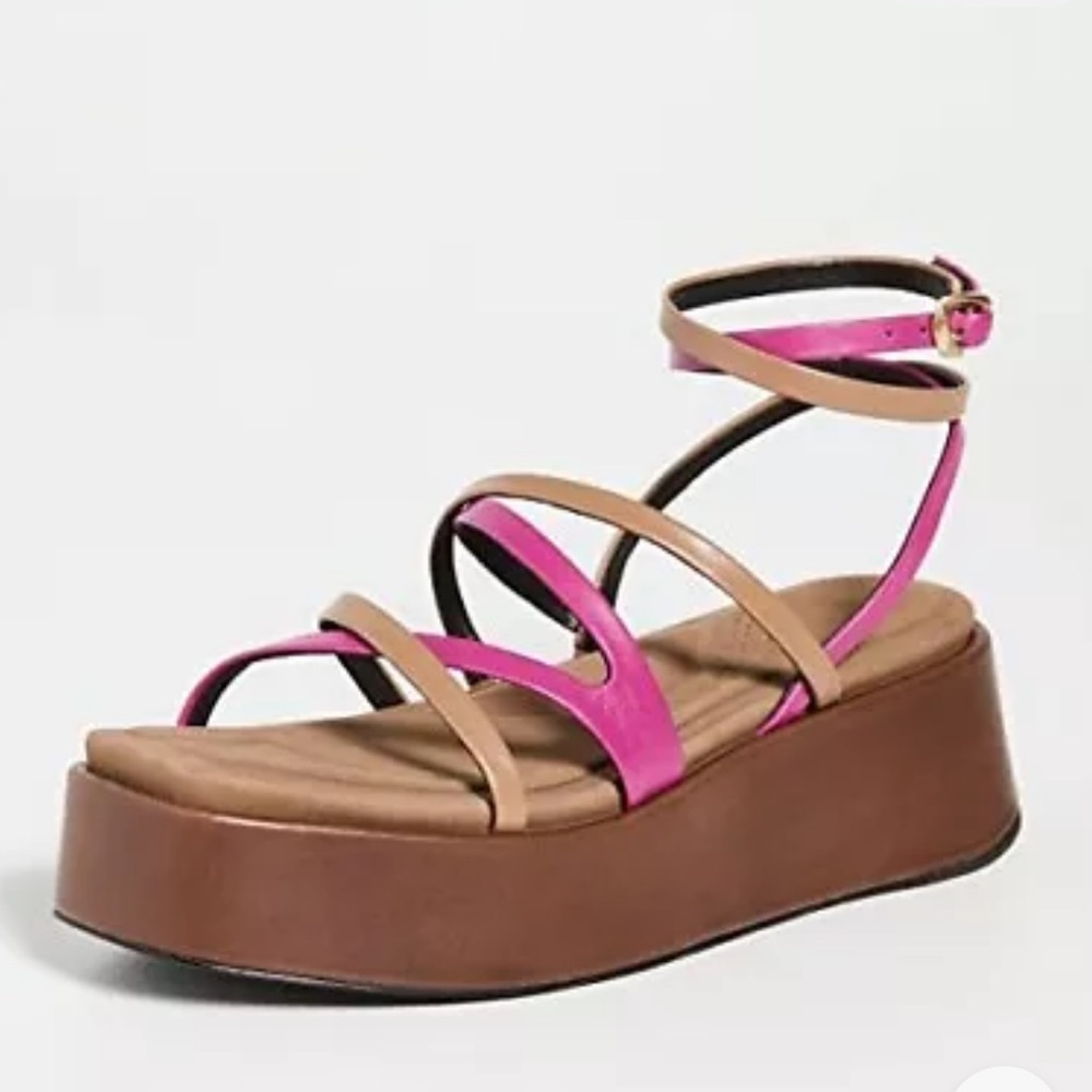 Rag & Bone Logan‎ Strappy platform sandals pink Fucsia NEW 39.5/9